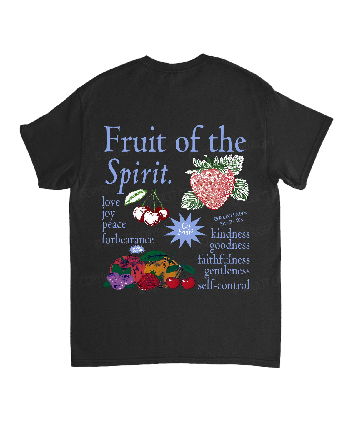 Fruit Of The Spirit Double Sided Unisex Cotton Christian T-Shirt Style001 Hoodie, Sweatshirt | CiraTrend.com (Image 5)