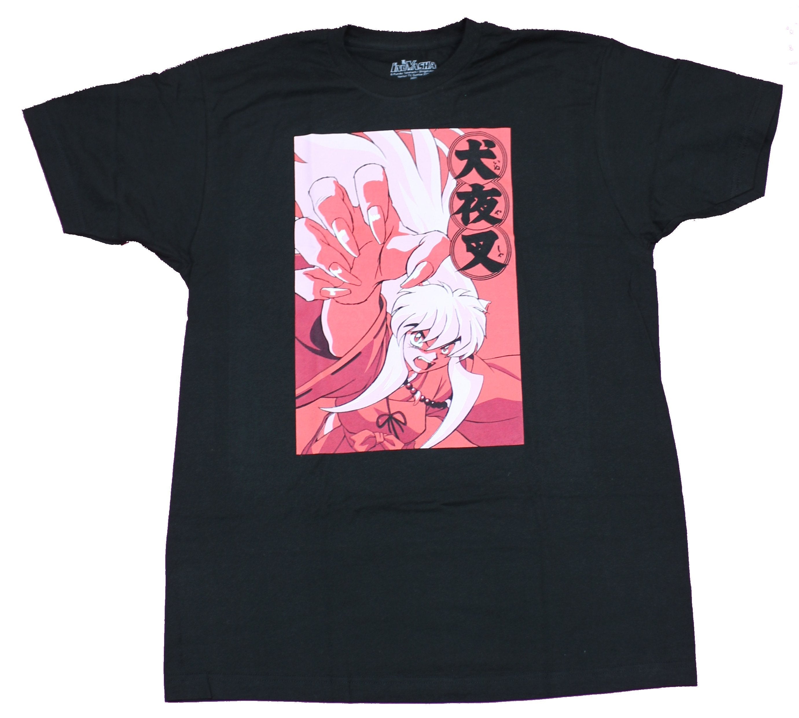 Inuyasha Mens T-Shirt - Attacking Red Kanji Box Image Hoodie, Sweatshirt | CiraTrend.com