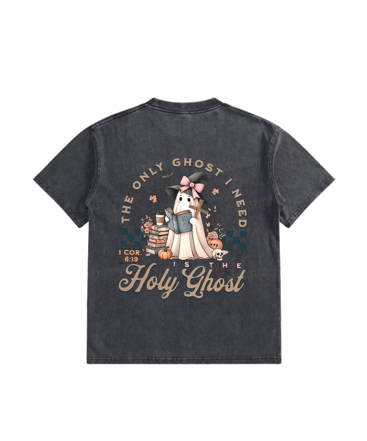 Kids The Only Ghost I Need Holy Ghost Double Sided Washed Christian T-shirt Hoodie, Sweatshirt | CiraTrend.com (Image 3)