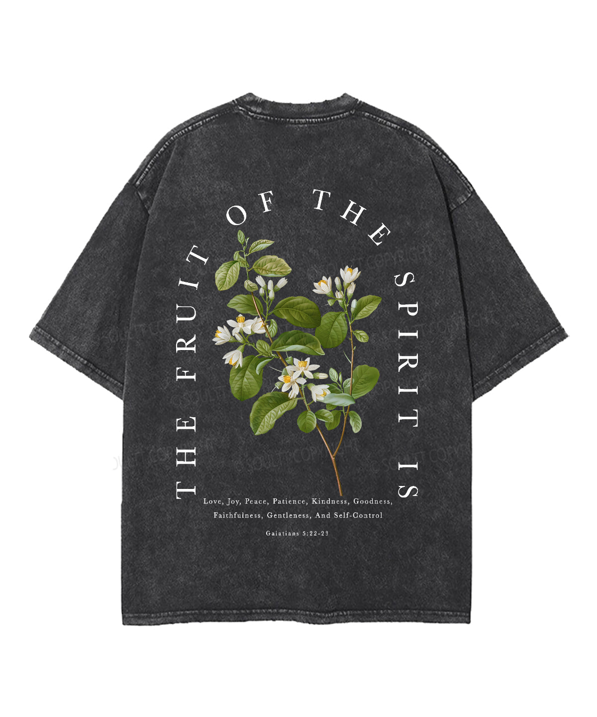 Fruit Of The Spirit Double Sided Unisex Washed Christian T-shirt Style005 Hoodie, Sweatshirt | CiraTrend.com (Image 5)