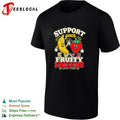 Banana and strawberry support your fruity friends love wins mascot pride shirt