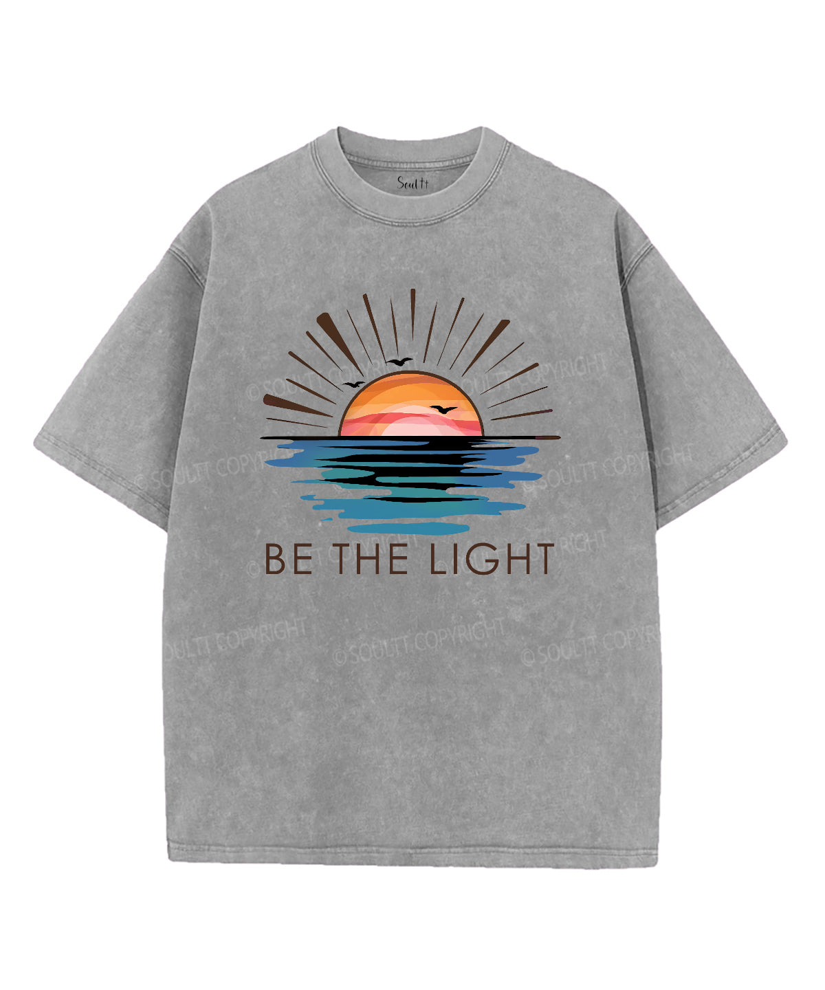 Be The Light Washed Christian T-shirt Style015 Hoodie, Sweatshirt | CiraTrend.com (Image 3)