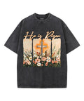 His Is Risen Unisex Washed Christian T-shirt Hoodie, Sweatshirt | CiraTrend.com (Image 1)