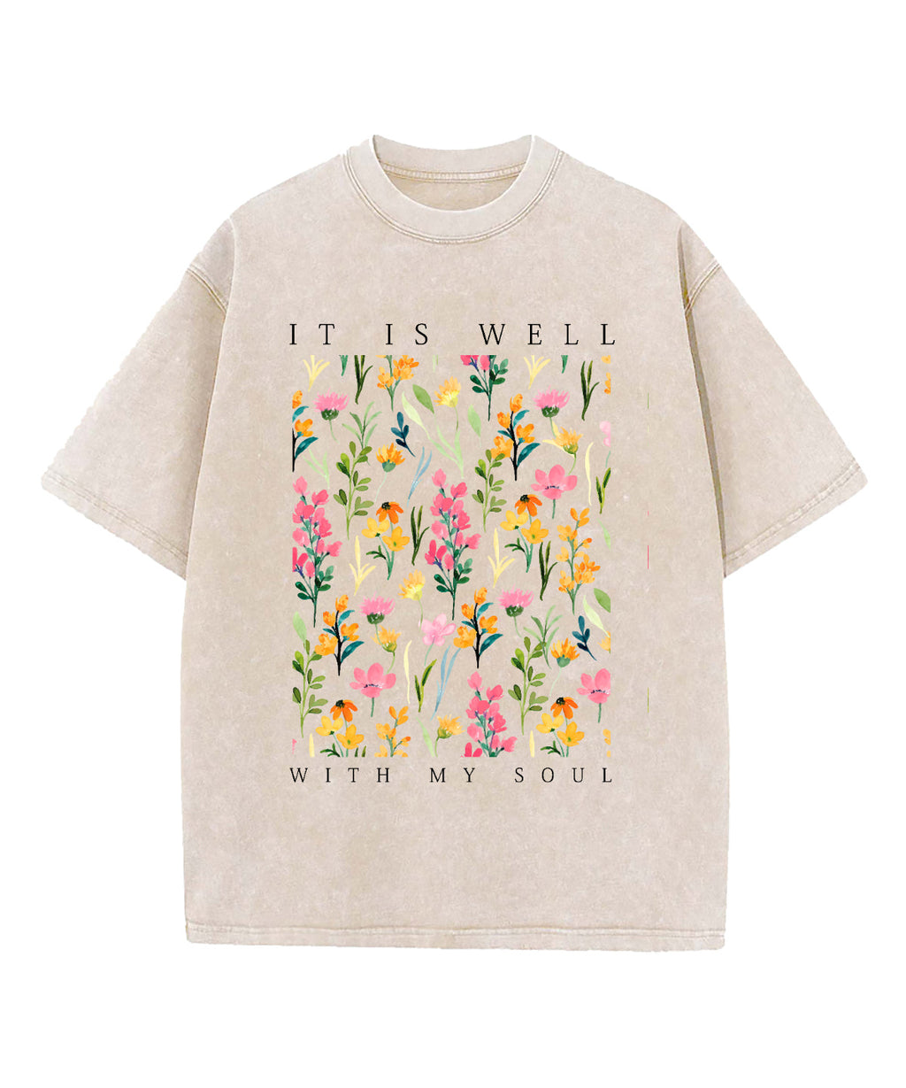 It Is Well With My Soul Washed Christian T-shirt Style012 Hoodie, Sweatshirt | CiraTrend.com (Image 2)
