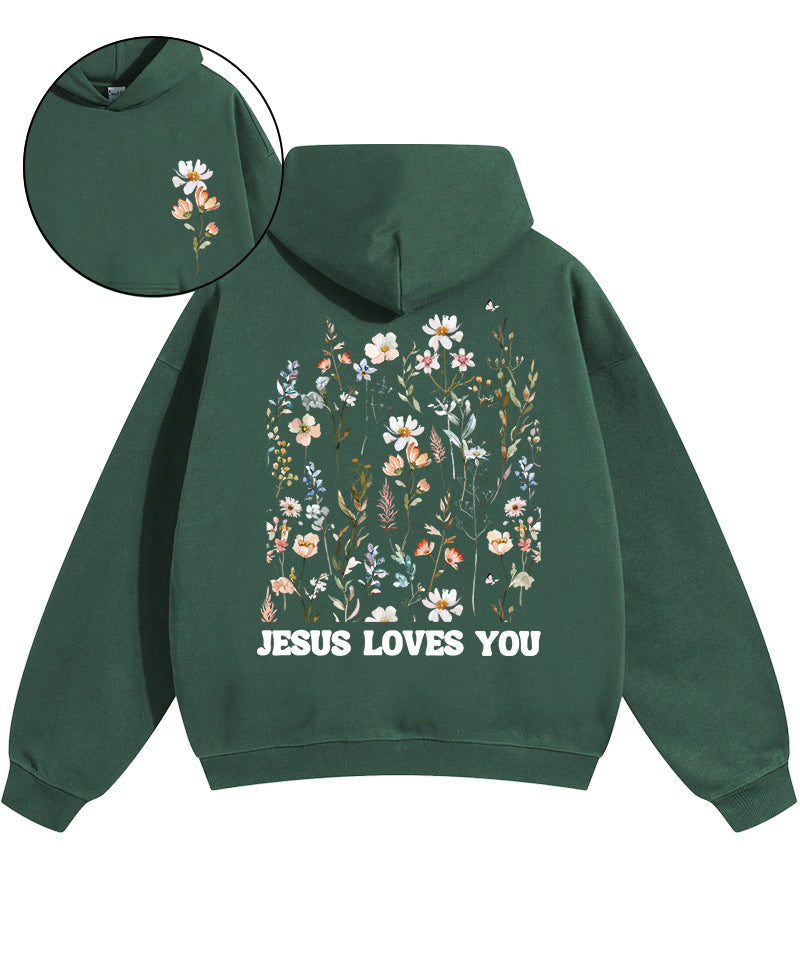 Jesus Love You Double Sided Cotton Christian Hoodie T-Shirts, Sweatshirt | CiraTrend.com (Image 1)