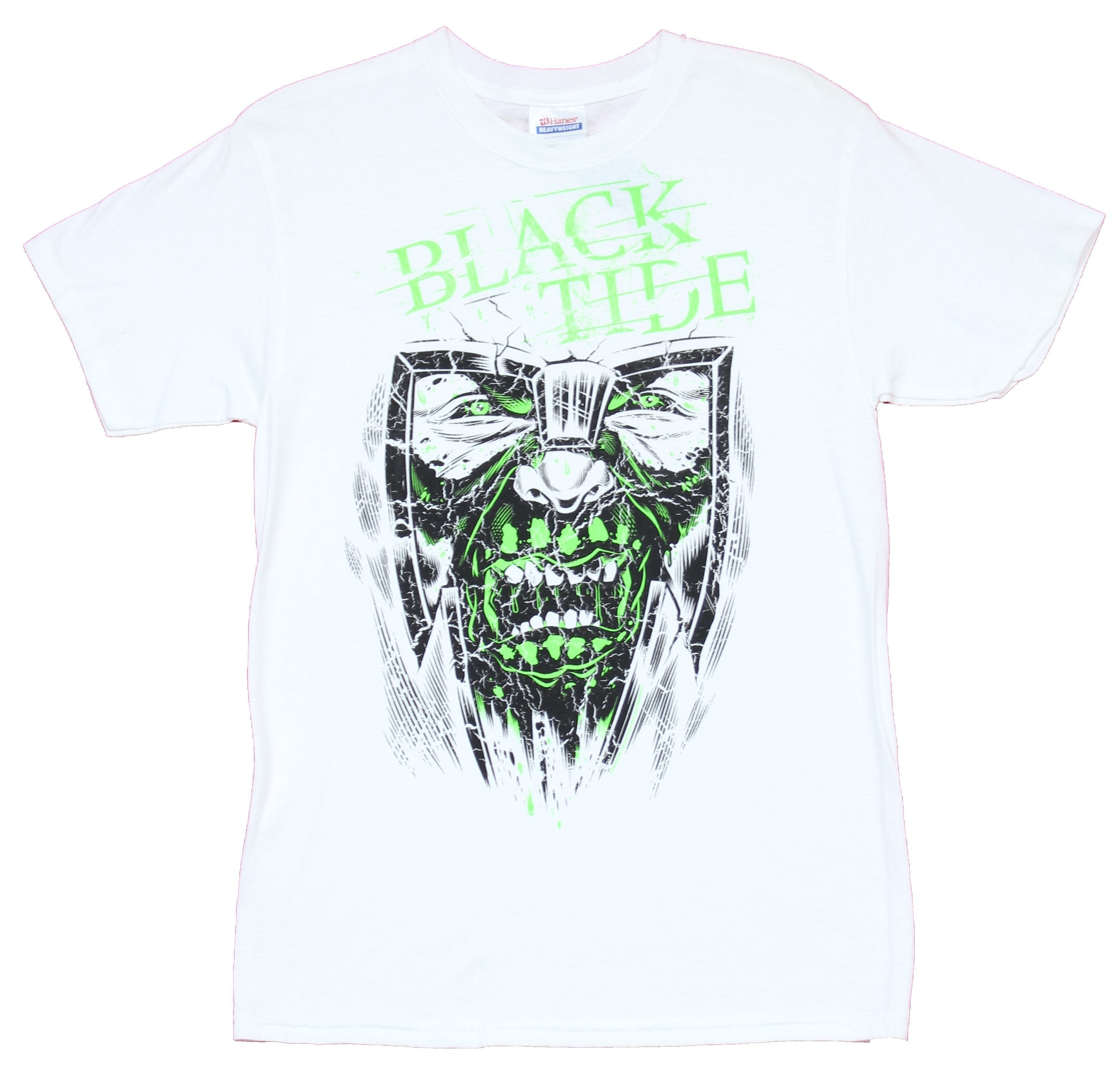 Black Tide Mens T-Shirt - Screaming Mask Face Busting Through Hoodie, Sweatshirt | CiraTrend.com