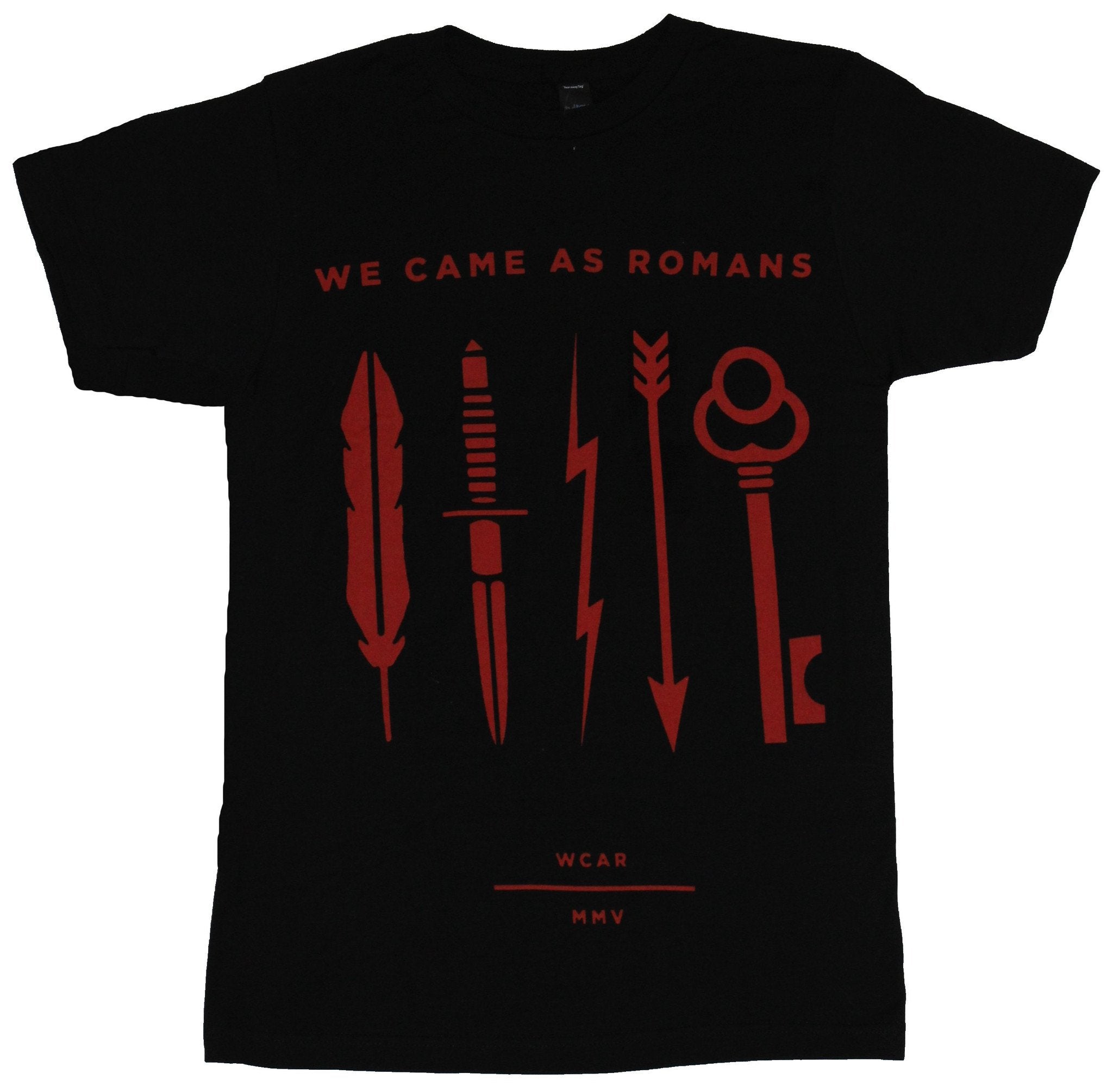 We Came As Romans Mens T-Shirt - Feather Key Knife Bolt Arrow in Red Hoodie, Sweatshirt | CiraTrend.com