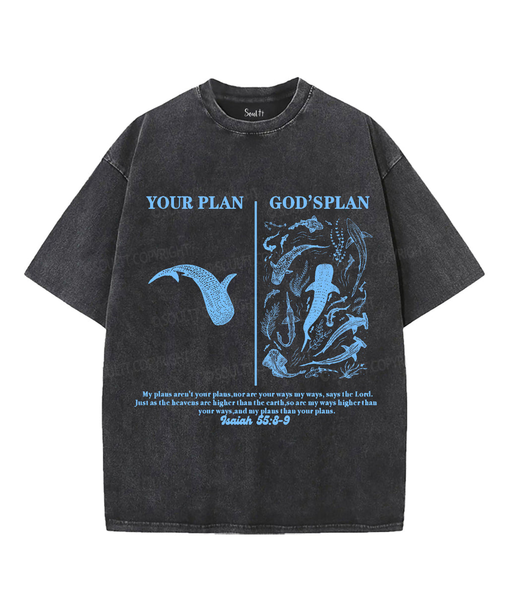 Your PlanÃ¯Â¼Å“God's Plan Unisex Washed Christian T-shirt Hoodie, Sweatshirt | CiraTrend.com (Image 2)