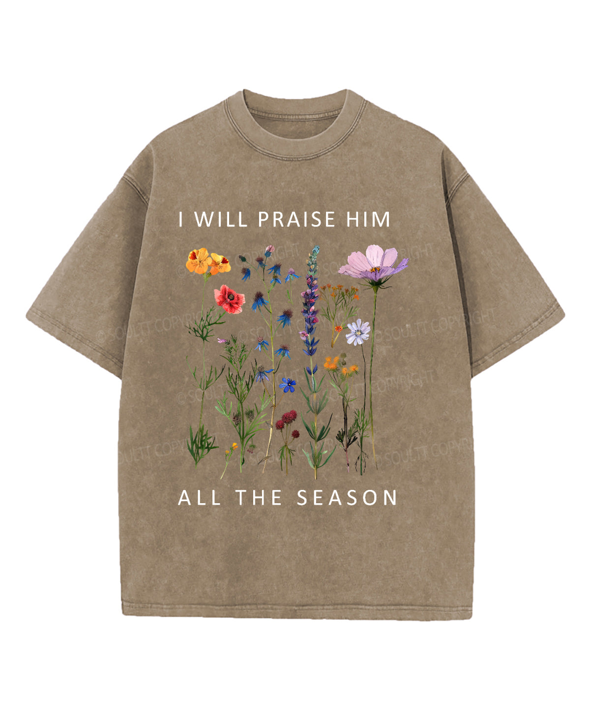 I Will Praise Him All Season Washed Christian T-Shirts, Hoodie, Sweatshirt
