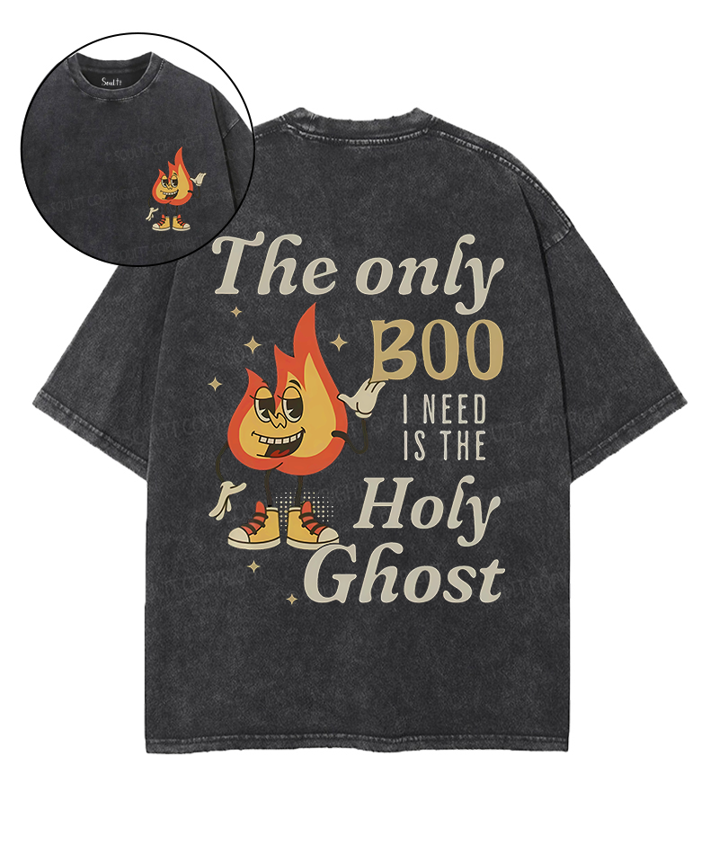 The Only Boo Double Sided Unisex Washed Christian T-shirt Hoodie, Sweatshirt | CiraTrend.com (Image 1)