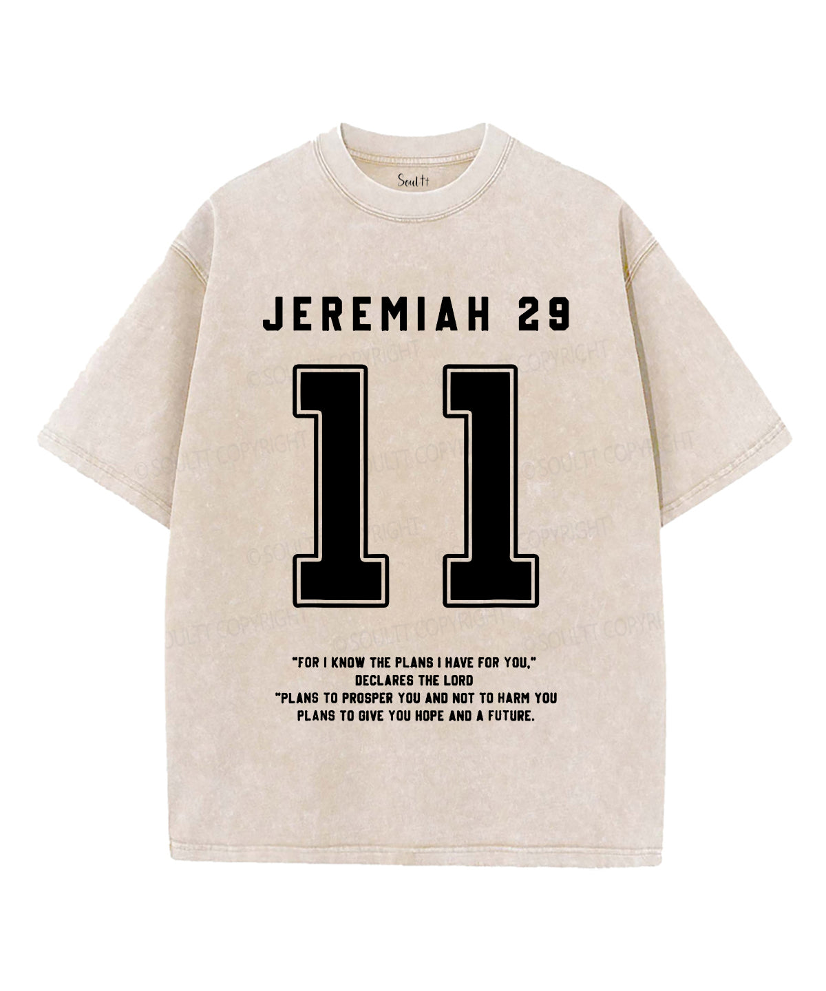 For I Know the Plans I Have for You Unisex Washed Christian T-shirt Hoodie, Sweatshirt | CiraTrend.com (Image 1)
