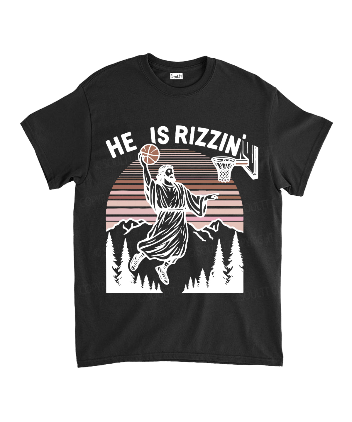 He Is Rizzin' Unisex Cotton Christian T-Shirt Hoodie, Sweatshirt | CiraTrend.com (Image 2)