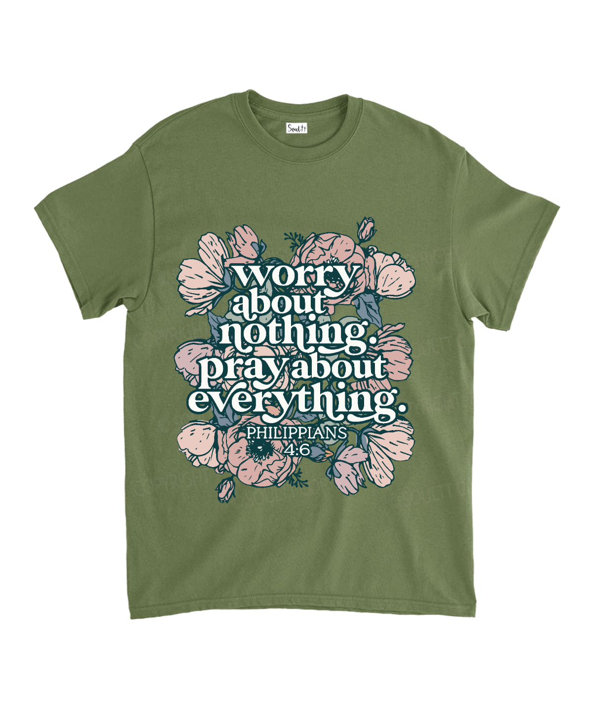 Worry About Nothing Pray About Everything Unisex Cotton Christian T-Shirt Hoodie, Sweatshirt | CiraTrend.com (Image 5)