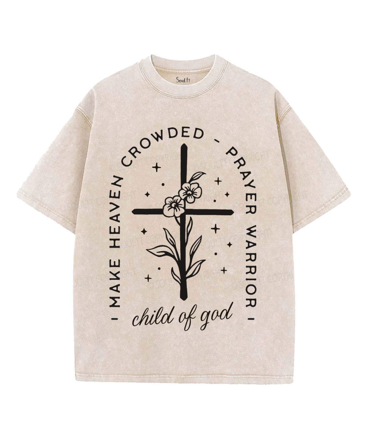 I Make Heaven Crowded Unisex Washed Christian T-shirt Hoodie, Sweatshirt | CiraTrend.com (Image 1)