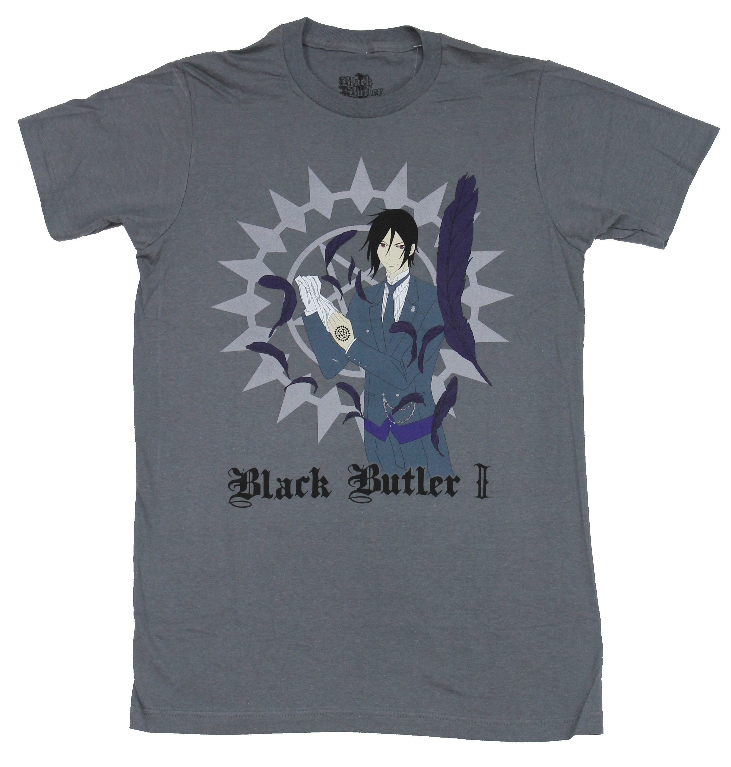Black Butler Mens T-Shirt - Sebastian Removing Glove Amongst Feathers Hoodie, Sweatshirt | CiraTrend.com