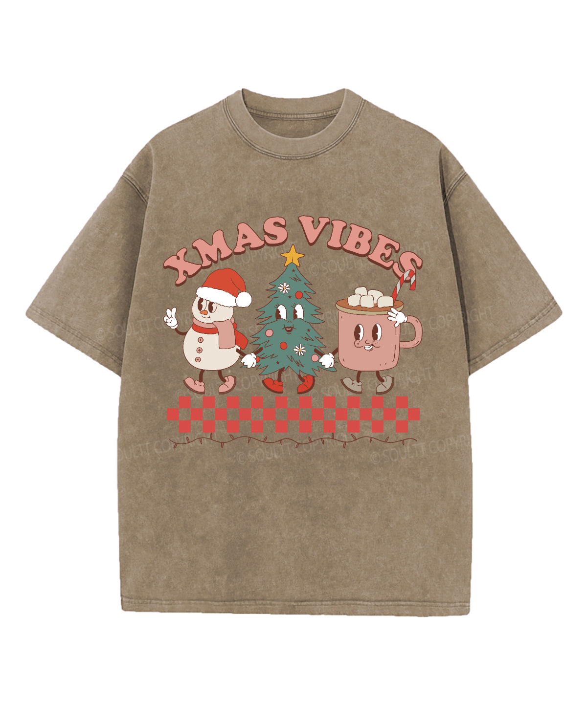 Xmas Vibes Washed Christian T-shirt Hoodie, Sweatshirt | CiraTrend.com (Image 5)