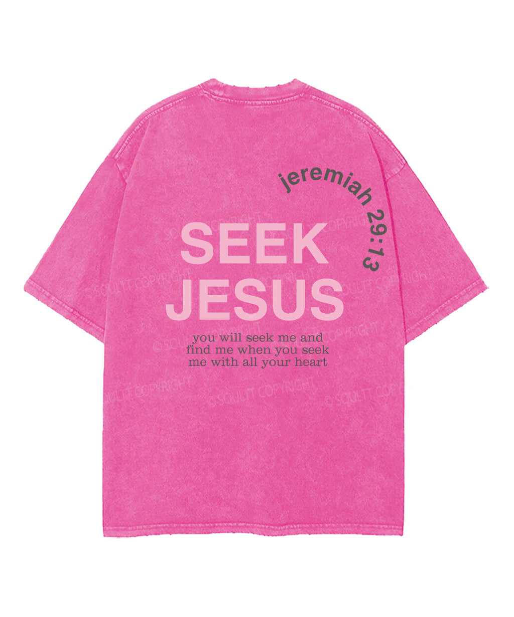 Seek Jesus Double Sided Washed Christian T-shirt Hoodie, Sweatshirt | CiraTrend.com (Image 5)