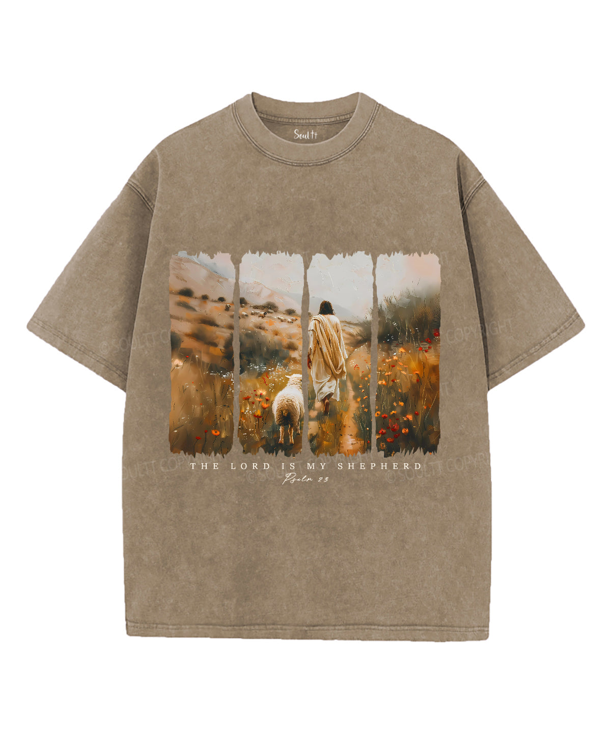 The Lord Is My Shepherd Unisex Washed Christian T-shirt Style002 Hoodie, Sweatshirt | CiraTrend.com (Image 1)