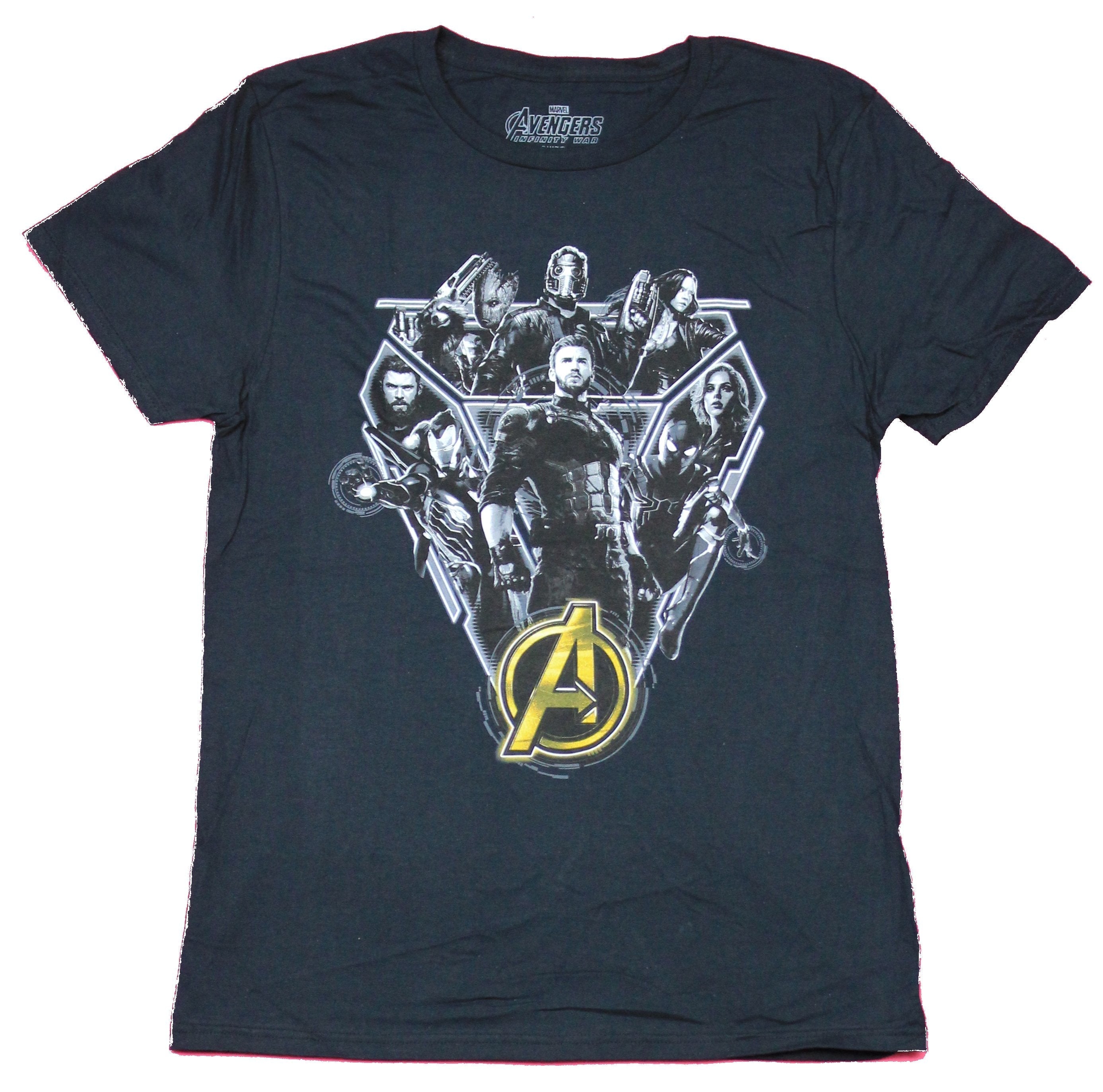 Avengers Infinity War Mens T-Shirt  - Log Gray Scale Giant Movie Cast Image Hoodie, Sweatshirt | CiraTrend.com
