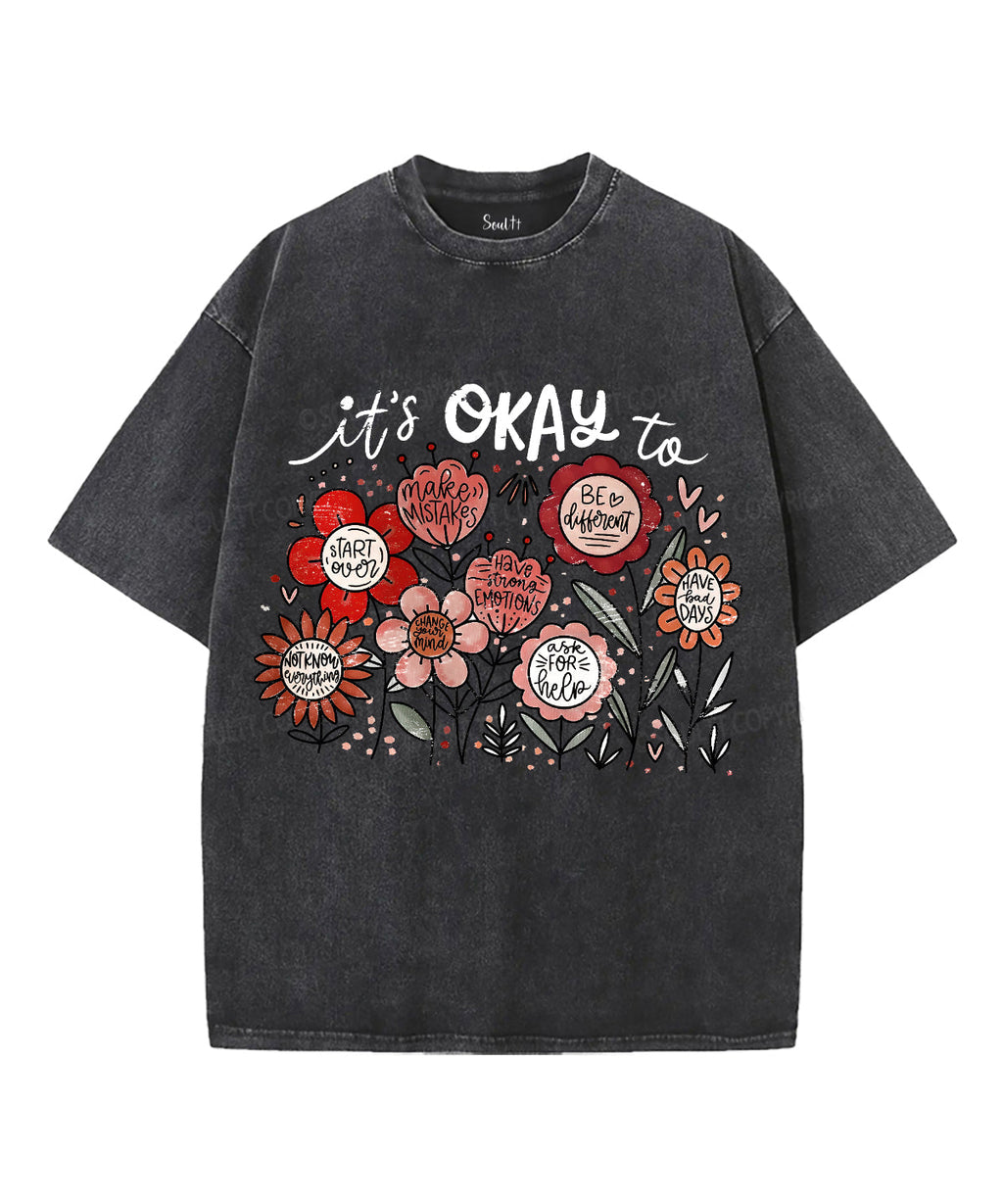 It's Okay Unisex Washed Christian T-shirt Hoodie, Sweatshirt | CiraTrend.com (Image 1)