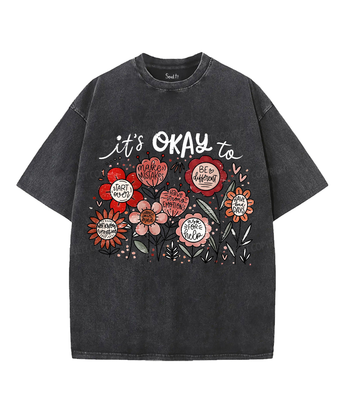 It's Okay Unisex Washed Christian T-shirt Hoodie, Sweatshirt | CiraTrend.com (Image 1)
