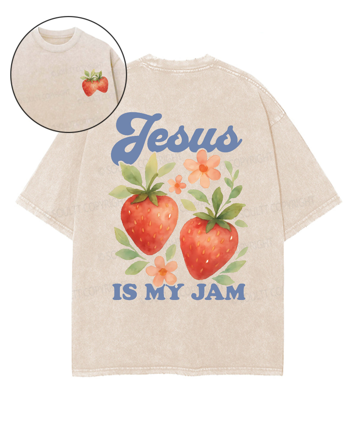 Fruit Of The Spirit Double Sided Unisex Washed Christian T-shirt Style024 Hoodie, Sweatshirt | CiraTrend.com (Image 1)