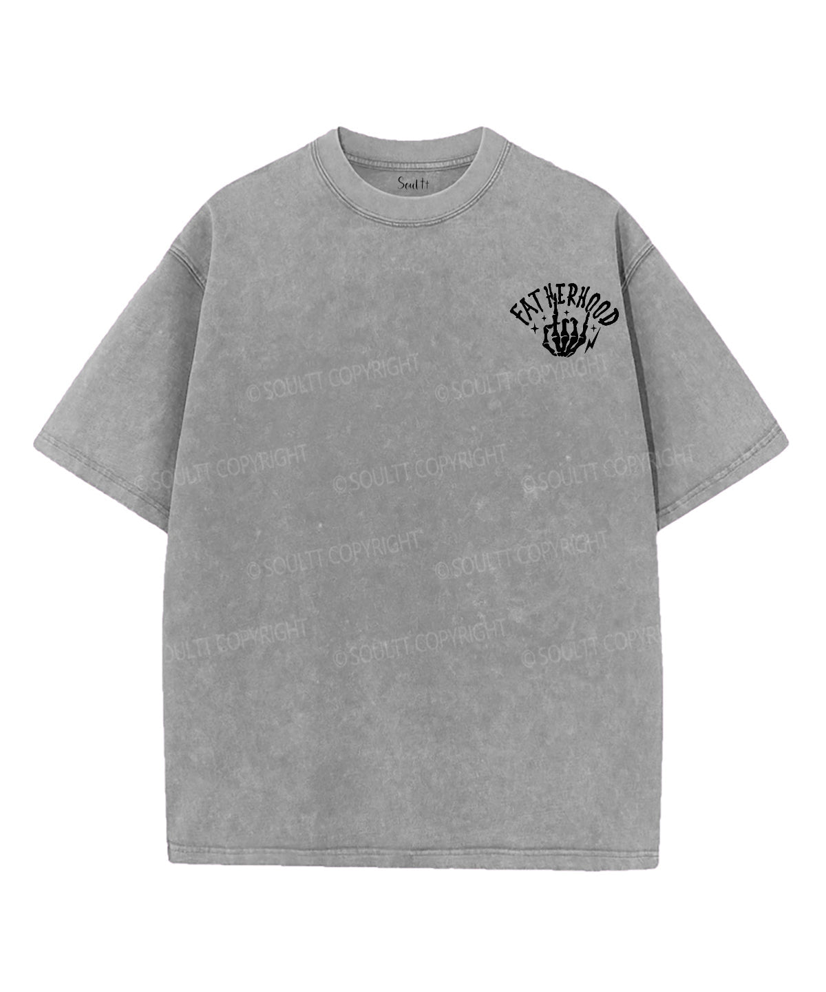 Ain't No Hood Like Fatherhood Unisex Washed Christian T-shirt Hoodie, Sweatshirt | CiraTrend.com (Image 4)