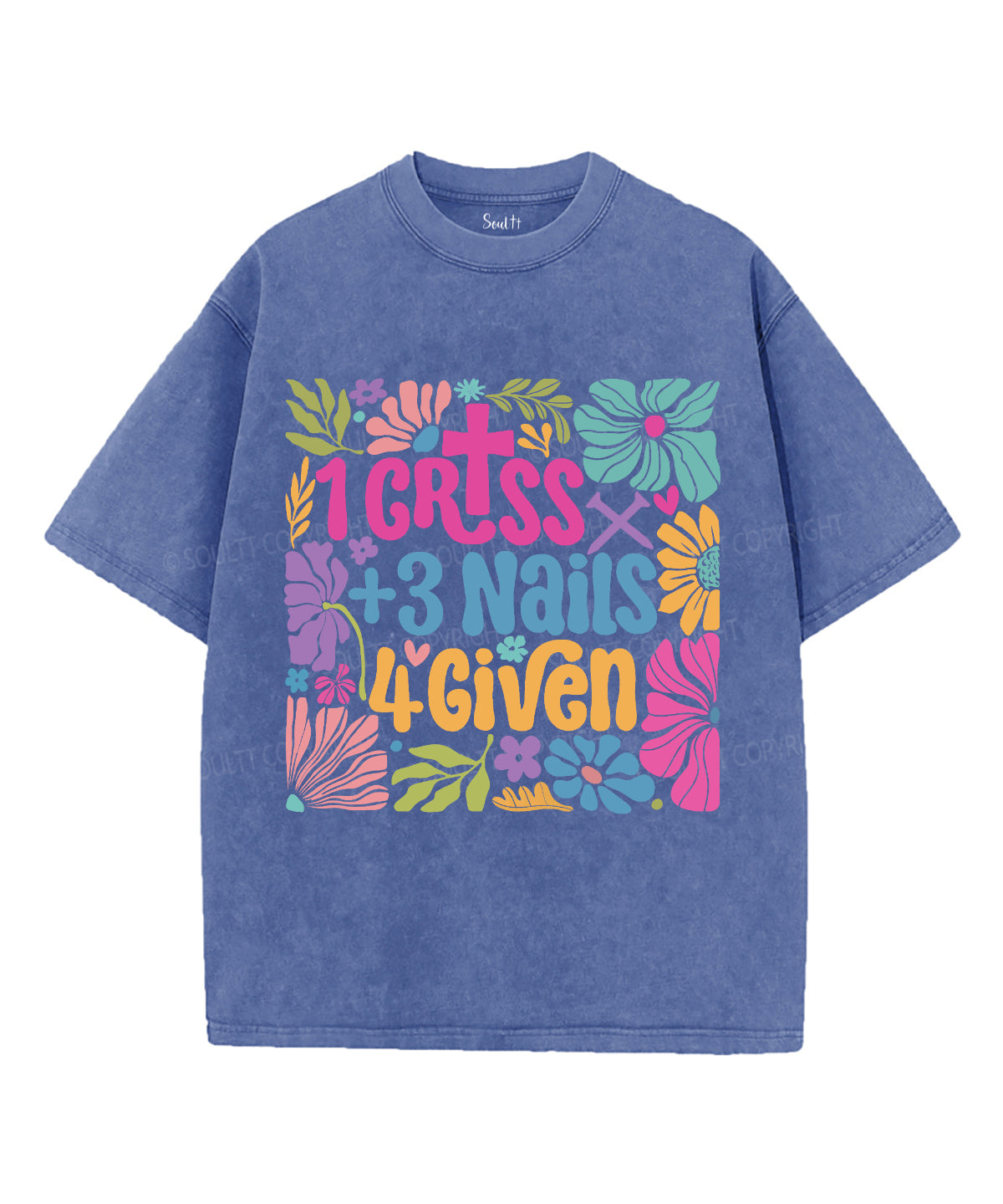 1 Cross + 3 Nails 4Given Unisex Washed Christian T-shirt Style001 Hoodie, Sweatshirt | CiraTrend.com (Image 3)