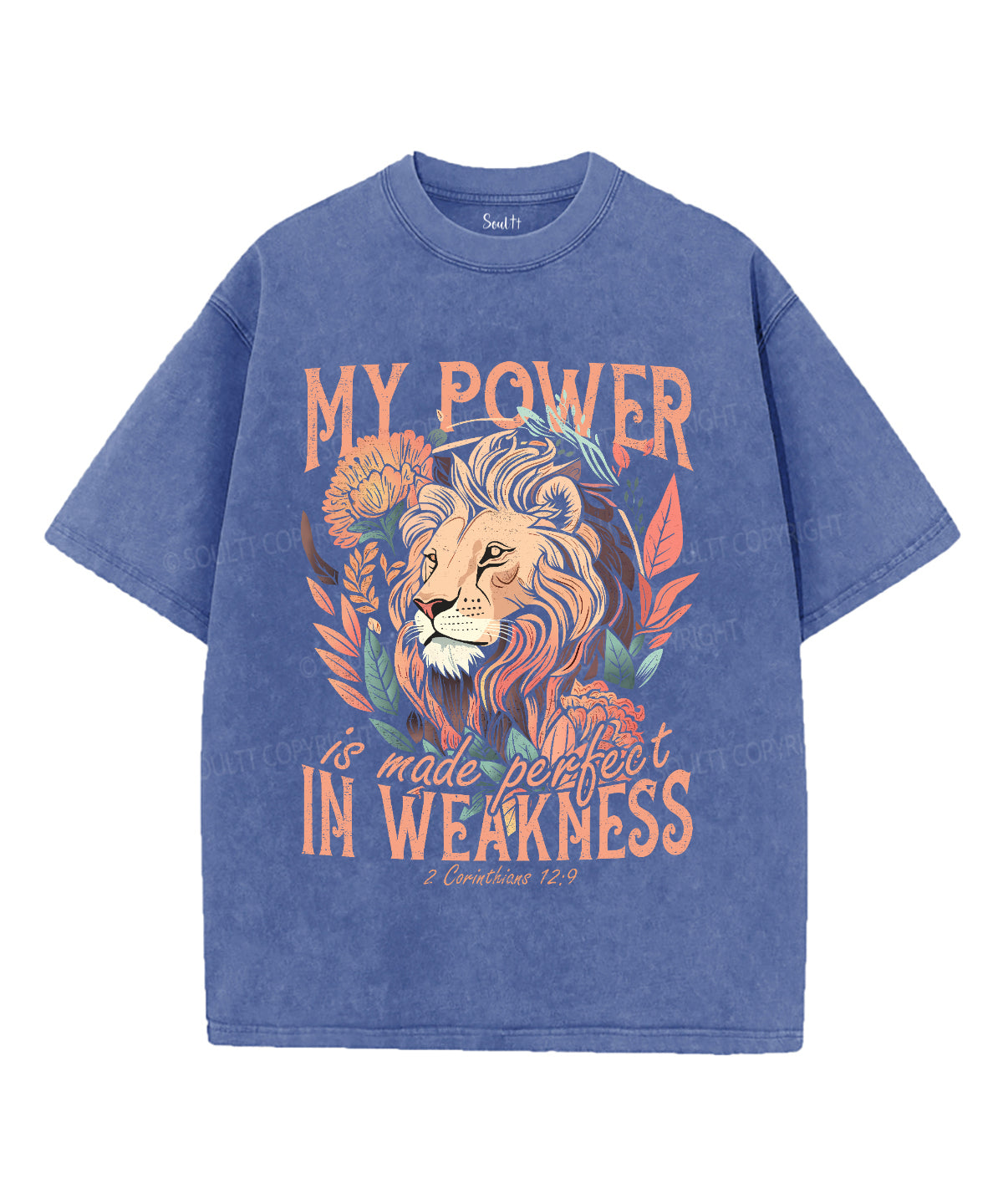 My Power Is Made Perfect In Weakness Unisex Washed Christian T-shirt Hoodie, Sweatshirt | CiraTrend.com (Image 3)