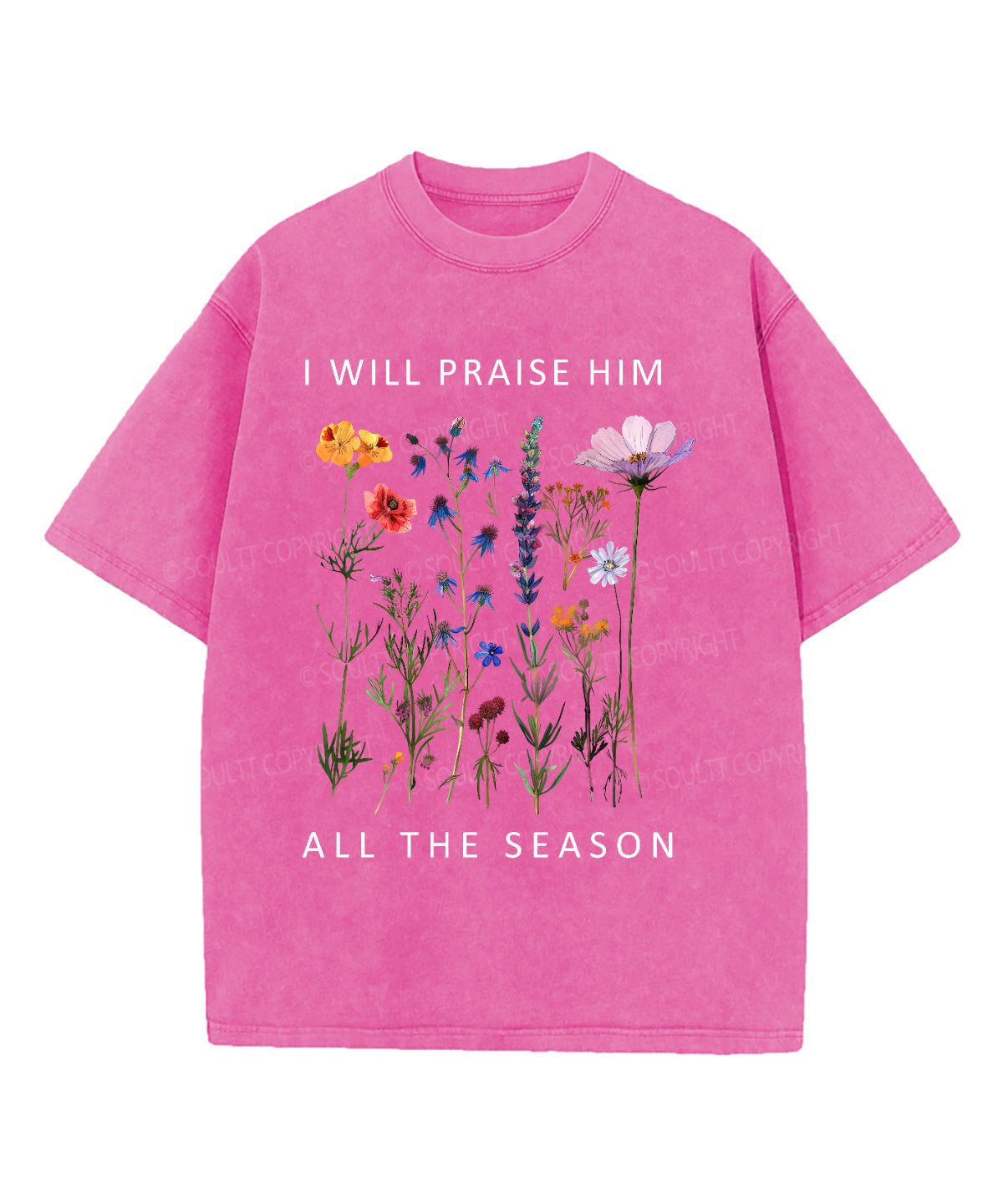 I Will Praise Him All Season Washed Christian T-Shirts, Hoodie, Sweatshirt