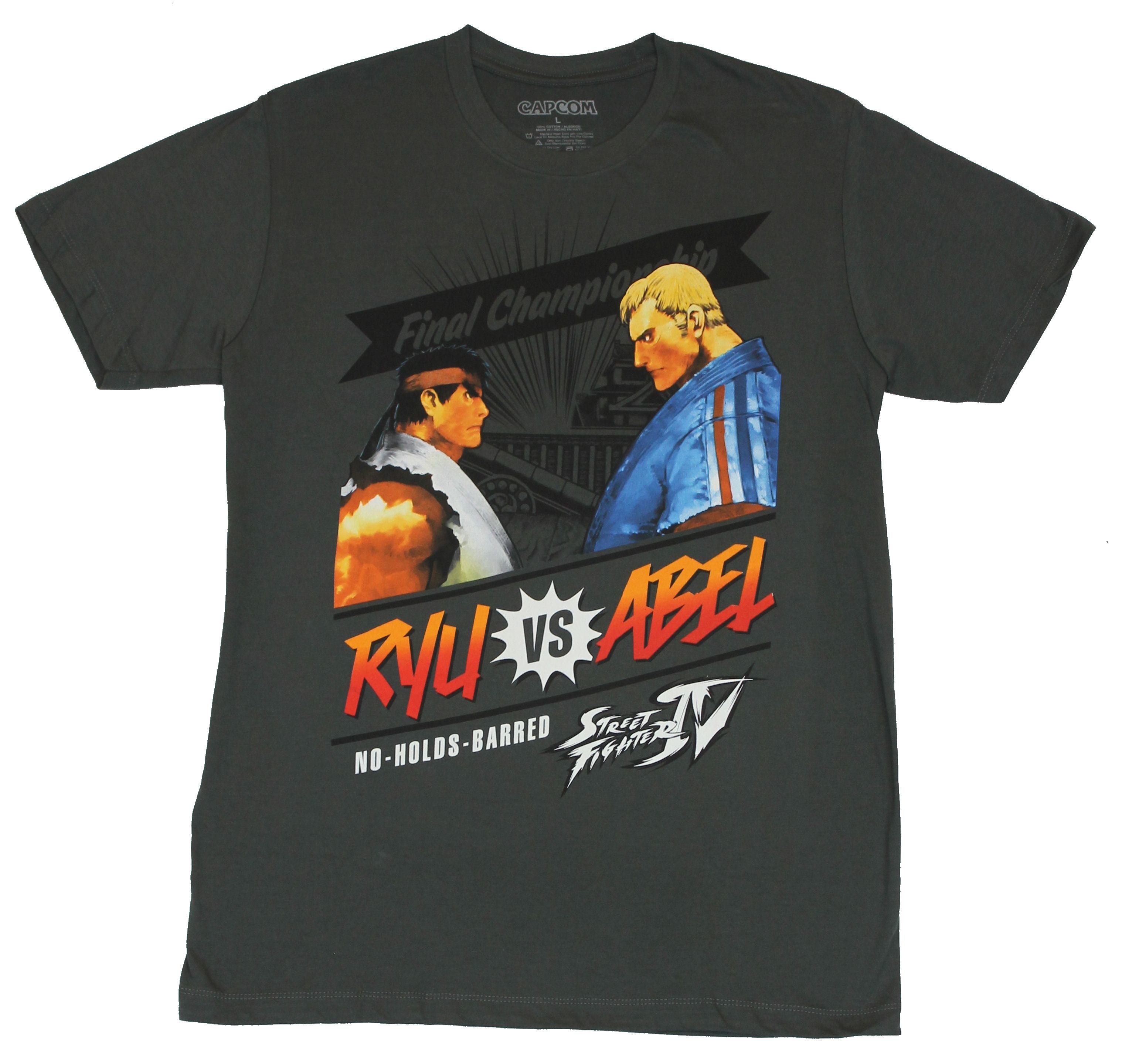 Street Fighter IV Mens T-Shirt - Final Championship "Ryu vs Abel" Image Hoodie, Sweatshirt | CiraTrend.com