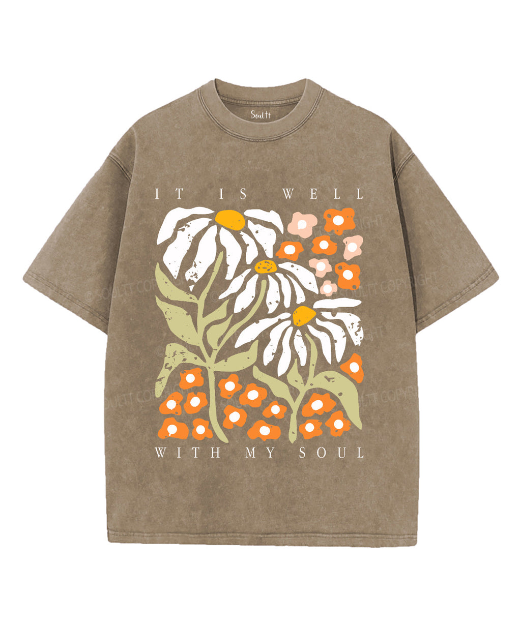 It Is Well With My Soul Unisex Washed Christian T-shirt Style004 Hoodie, Sweatshirt | CiraTrend.com (Image 5)