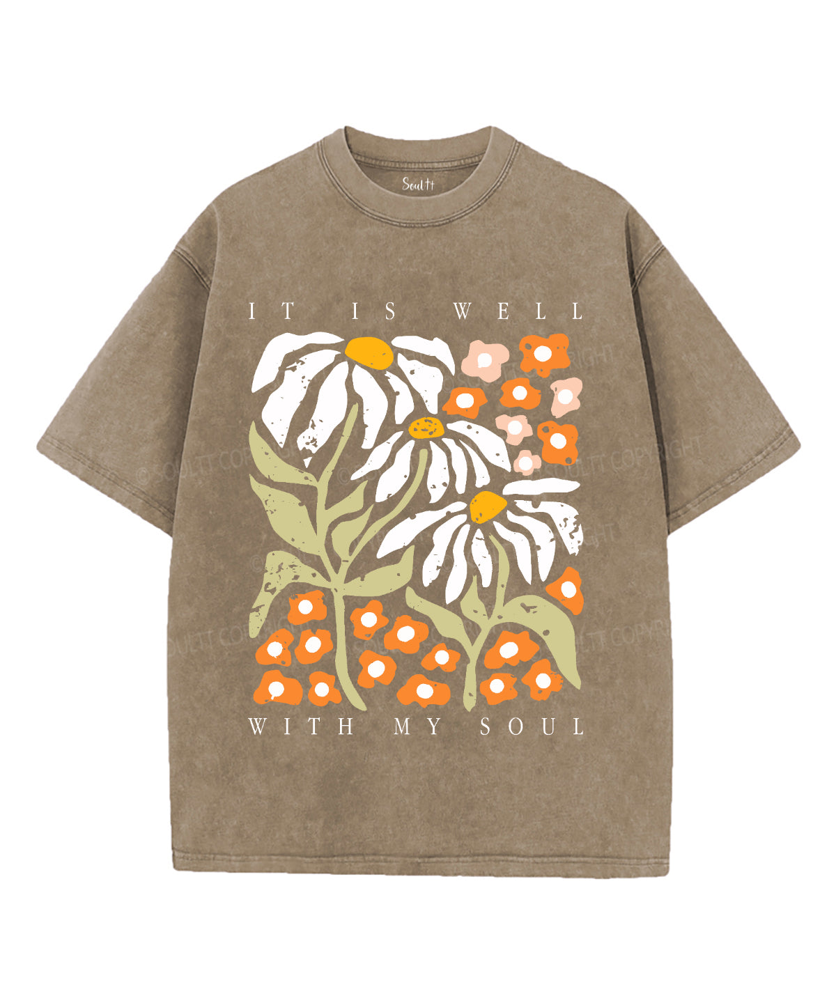 It Is Well With My Soul Unisex Washed Christian T-shirt Style004 Hoodie, Sweatshirt | CiraTrend.com (Image 5)
