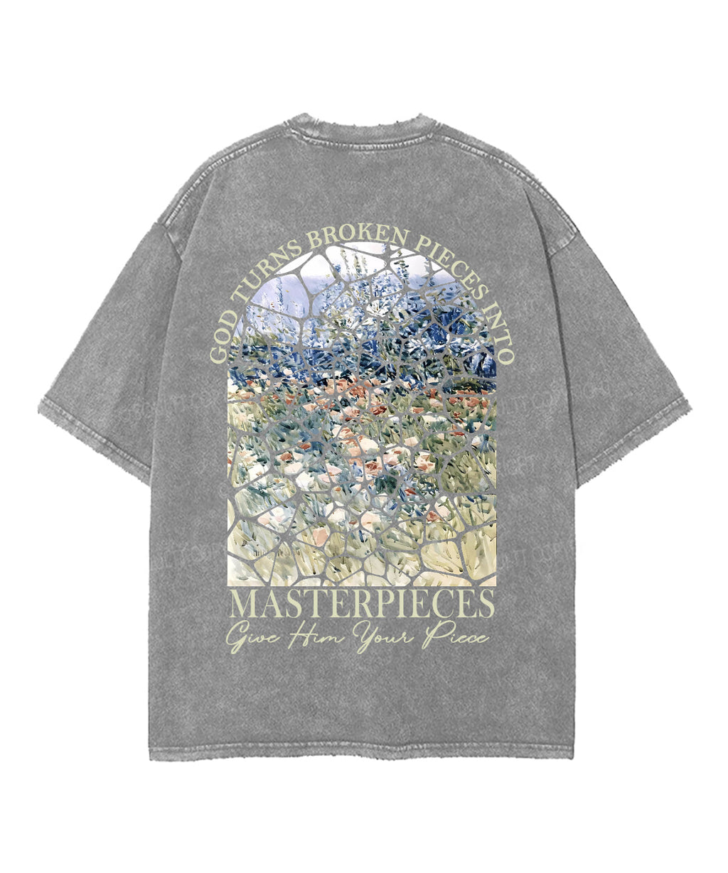 God Turns Broken Pieces Double Sided Washed Christian T-Shirts, Hoodie, Sweatshirt