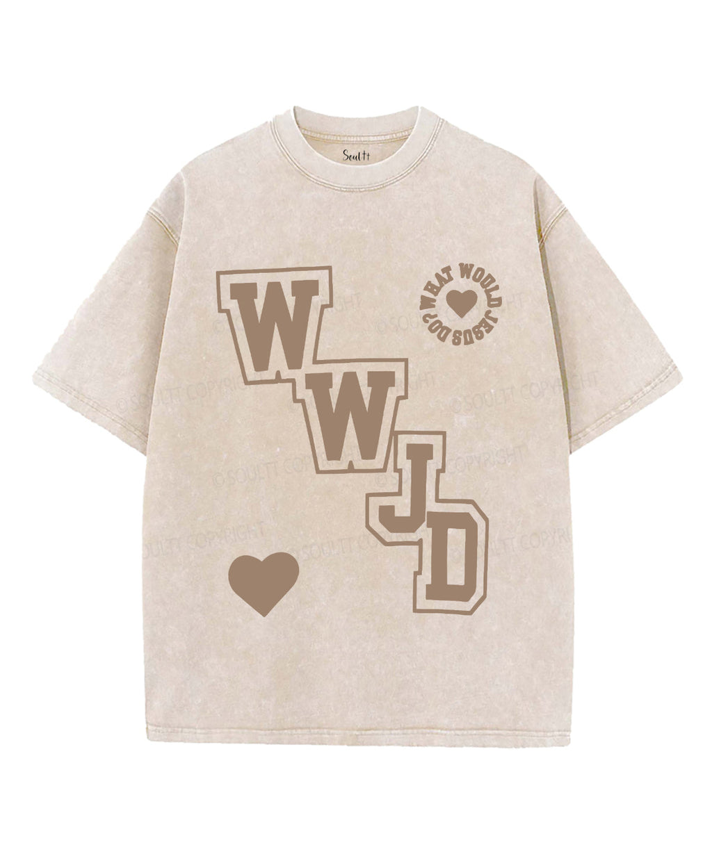 WWJD Unisex Washed Christian T-shirt Hoodie, Sweatshirt | CiraTrend.com (Image 4)