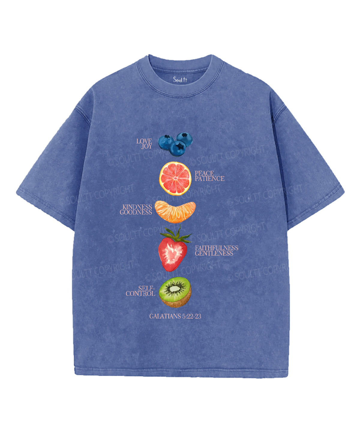 Fruit Of The Spirit Unisex Washed Christian T-shirt Hoodie, Sweatshirt | CiraTrend.com (Image 3)