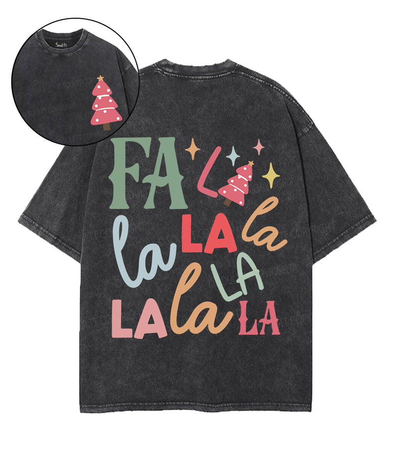 Fa La La La Double Sided Washed Christian T-shirt Hoodie, Sweatshirt | CiraTrend.com (Image 1)