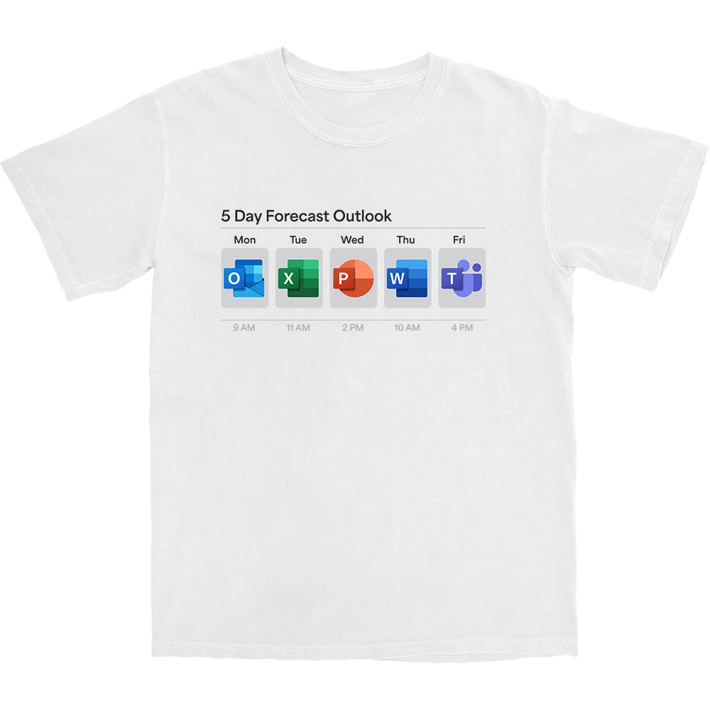 5 Day Forecast Outlook T Shirt