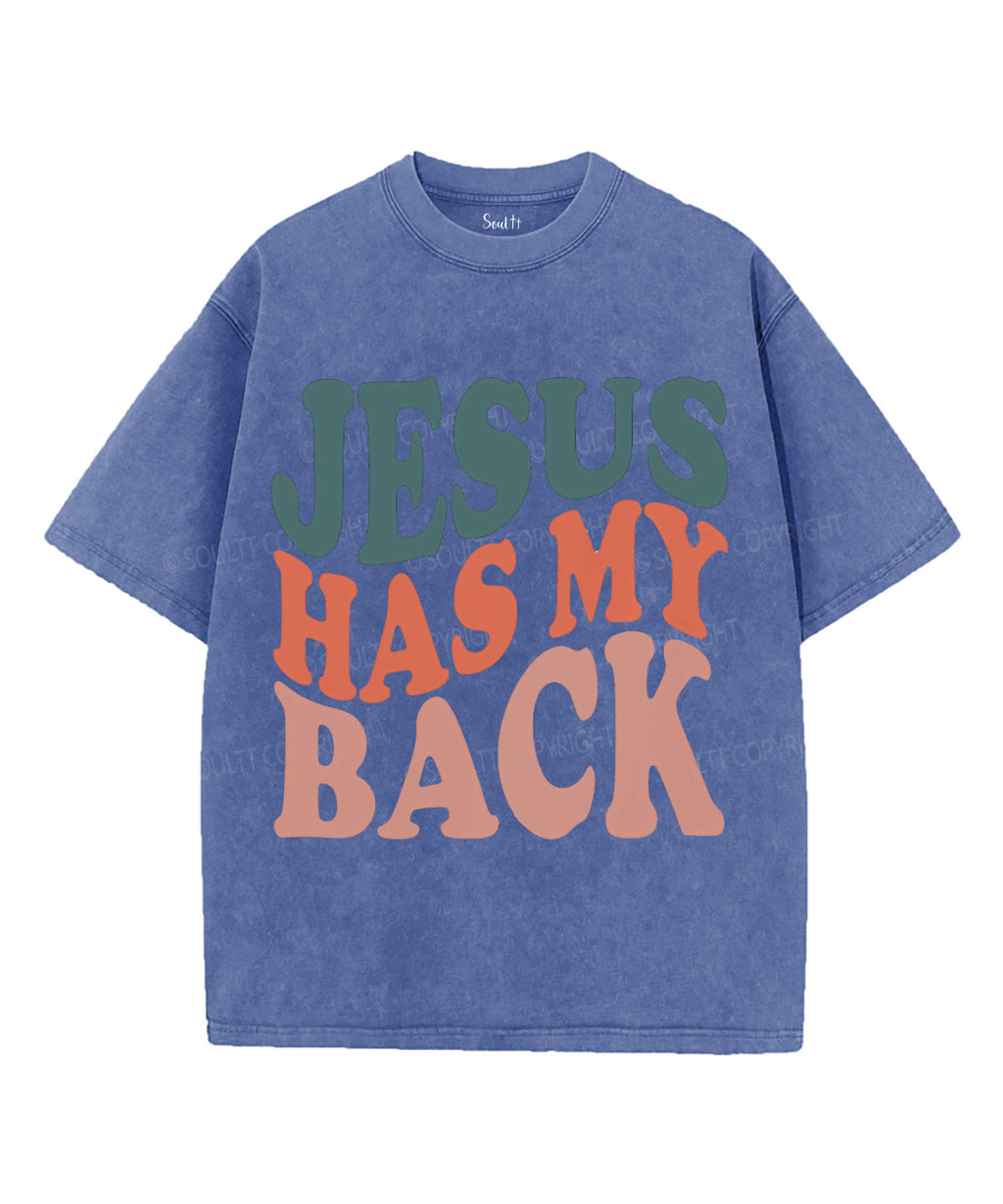 Jesus Has My Back Unisex Washed Christian T-shirt Style001 Hoodie, Sweatshirt | CiraTrend.com (Image 5)