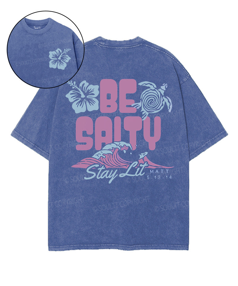 Be Salty Double Sided Unisex Washed Christian T-shirt Hoodie, Sweatshirt | CiraTrend.com (Image 1)