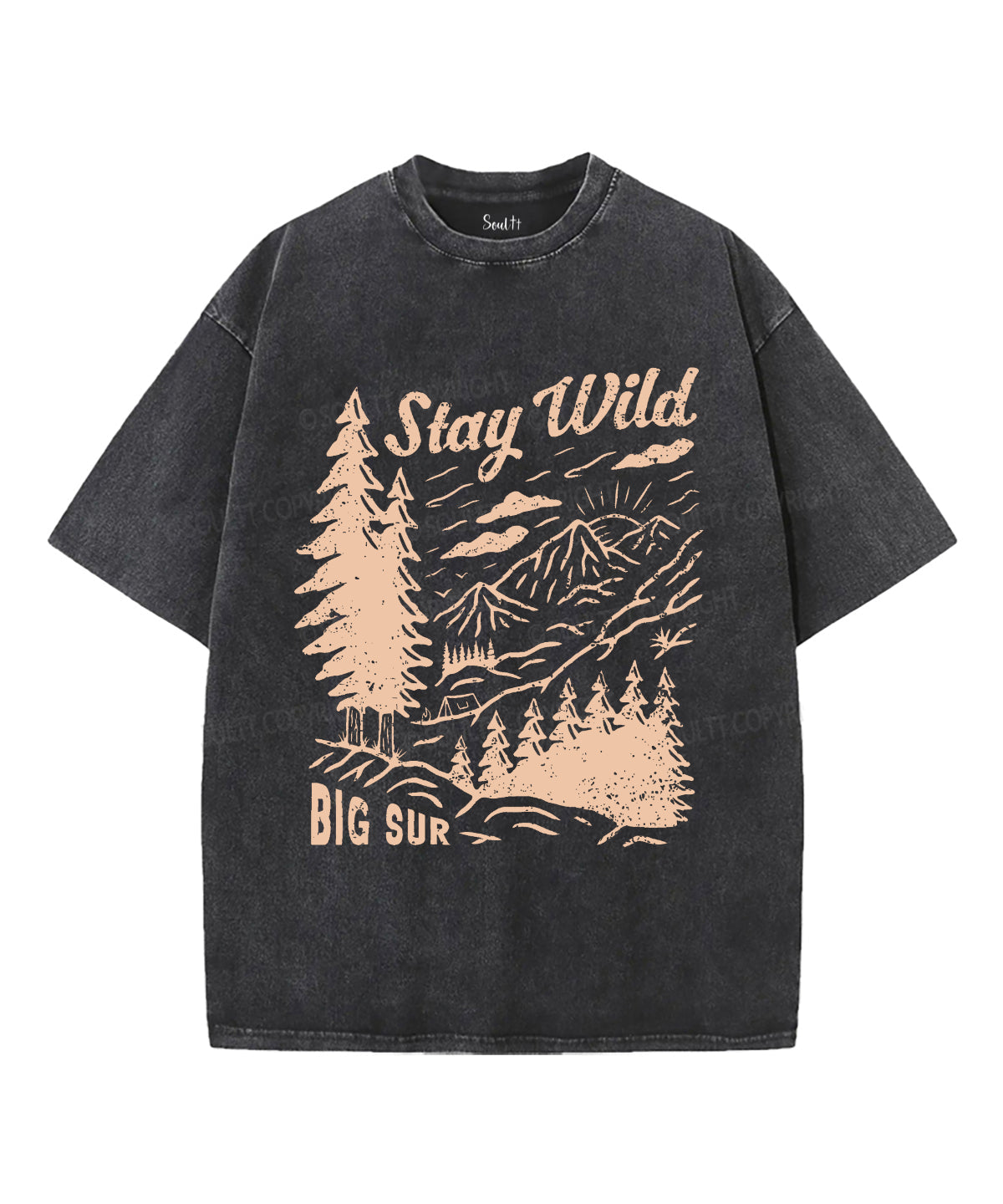 Stay Wild Unisex Washed Christian T-shirt Hoodie, Sweatshirt | CiraTrend.com (Image 1)
