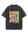 Be the Light Unisex Washed Christian T-shirt Hoodie, Sweatshirt | CiraTrend.com (Image 1)