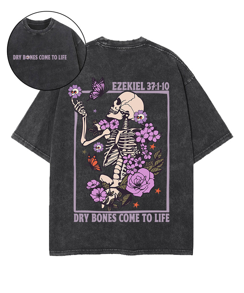 Dry Bones Come To Life Double Sided Unisex Washed Christian T-shirt Hoodie, Sweatshirt | CiraTrend.com (Image 1)