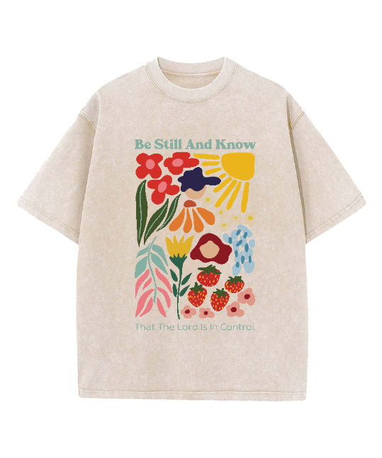 Be Still and Know That the Lord is in Control Washed Christian T-shirt Hoodie, Sweatshirt | CiraTrend.com (Image 4)