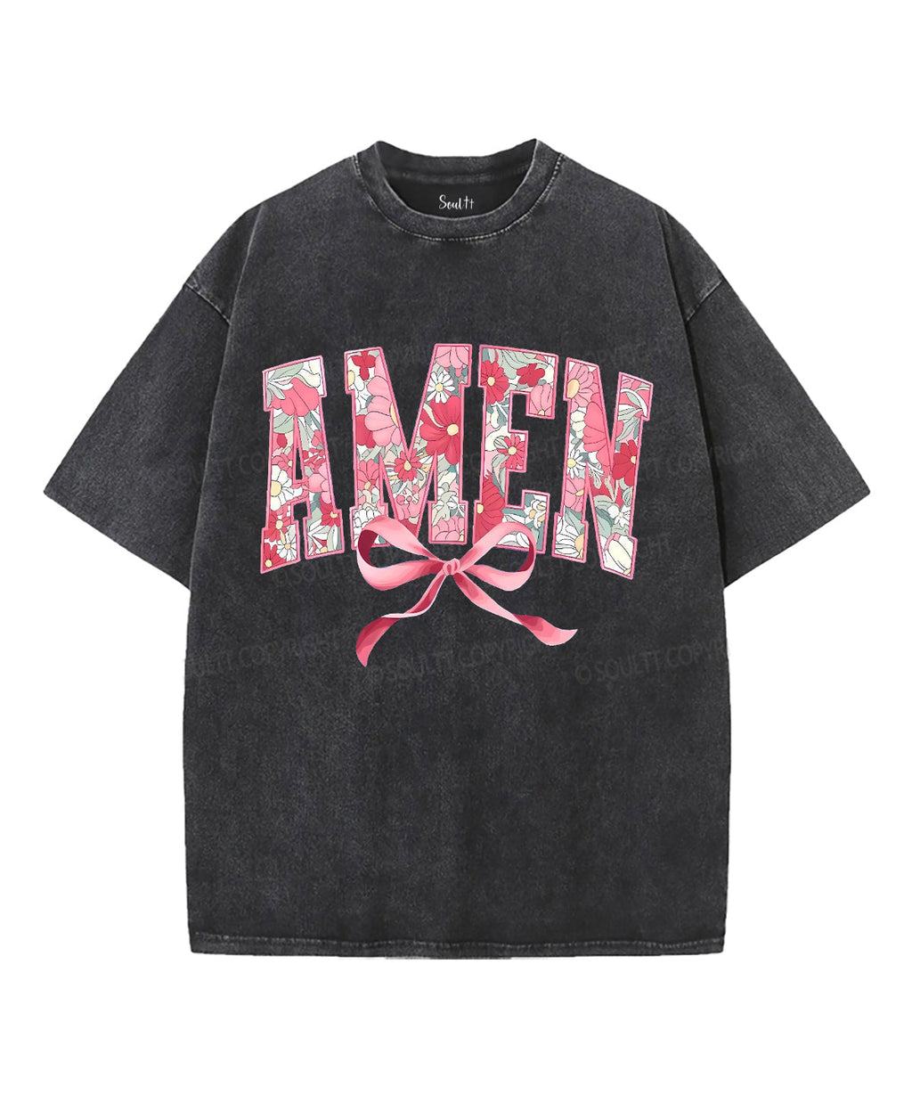 Amen Unisex Washed Christian T-shirt Style001 Hoodie, Sweatshirt | CiraTrend.com (Image 2)