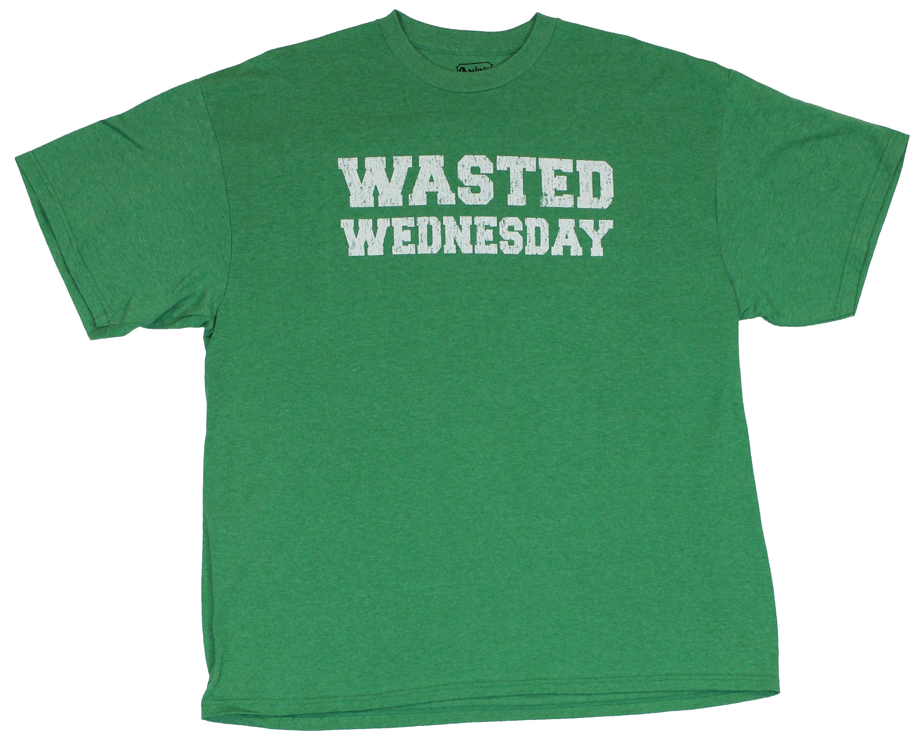 Crude Attitude Mens T-Shirt -  "Wasted Wednesday" Block Letter Logo Hoodie, Sweatshirt | CiraTrend.com