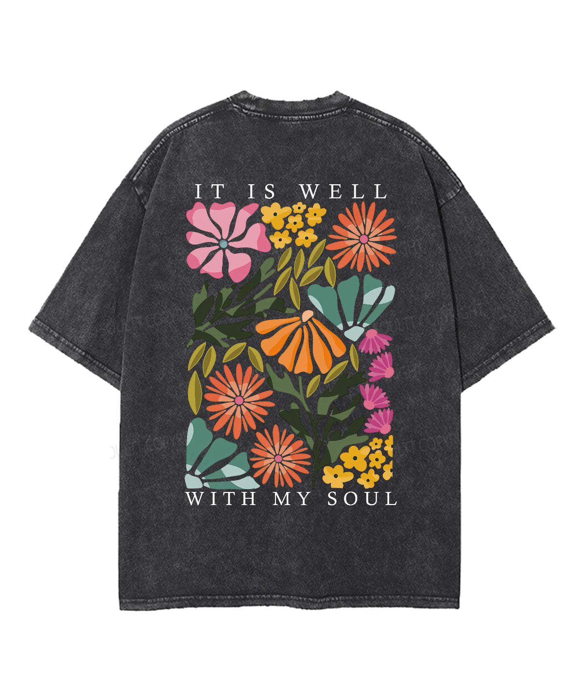 It Is Well With My Soul Double Sided Unisex Washed Christian T-shirt Style010 Hoodie, Sweatshirt | CiraTrend.com (Image 5)