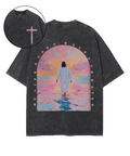 My Life Guard Walk On Water Double Sided Unisex Washed Christian T-shirt Hoodie, Sweatshirt | CiraTrend.com (Image 1)