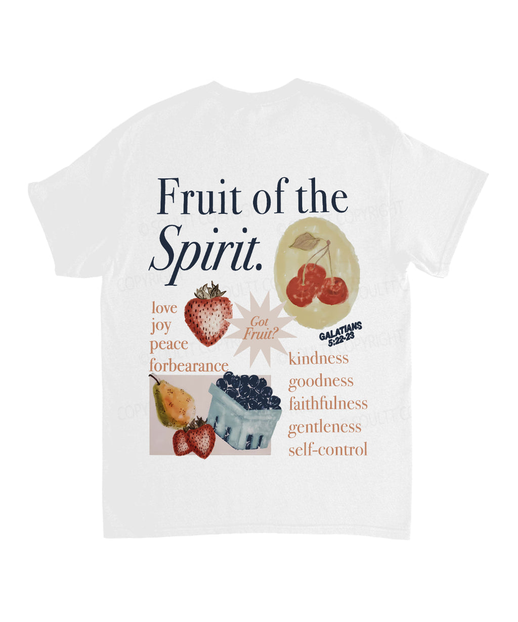 Fruit Of The Spirit Double Sided Unisex Cotton Christian T-Shirt Hoodie, Sweatshirt | CiraTrend.com (Image 3)