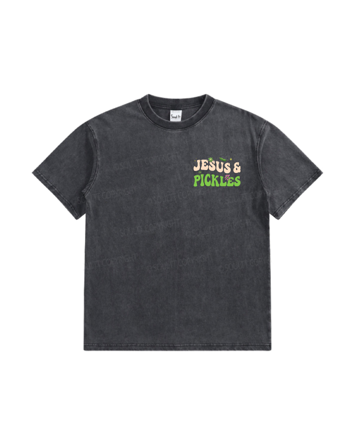 Kids Love Jesus And Love Pickles Double Sided Washed Christian T-shirt Hoodie, Sweatshirt | CiraTrend.com (Image 2)